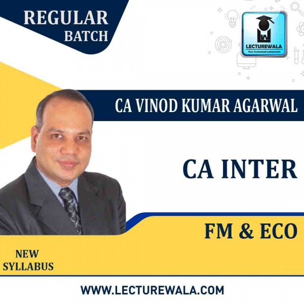 CA Inter FM ECO Regular course 1.8 Viwes 2 Year By CA Vinod Kumar Agarwal : Pen drive / Online classes.
