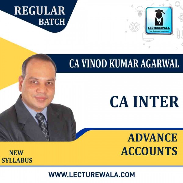 CA Inter Advanced Accounts Regular Course In English By CA Vinod Kumar Agarwal : Pen Drive / Online Classes