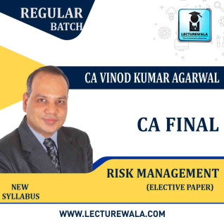 CA Final Risk Management Elective Paper in English Regular Course By CA Vinod Kumar Agarwal: Online / Pendrive classes. CA Final Risk Management Elective Paper in English Regular Course By CA Vinod Kumar Agarwal: Online / Pendrive classes.