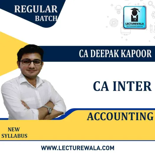 CA Inter Accounting Regular Course by CA Deepak Kapoor : Pen drive / Online classes.