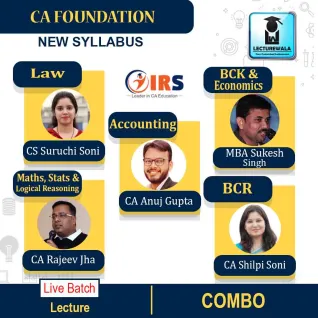CA Foundation All Subject Combo Regular Course (Live Batch) Video Lecture + Study Material By CA Shilpi Soni, CS Suruchi Soni, CA Rajeev Jha, CA Anuj Gupta & MBA Sukesh Singh (For May 2021 & Onwards) at lecturewala.com CA Foundation All Subject Combo Regular Course (Live Batch) Video Lecture + Study Material By CA Shilpi Soni, CS Suruchi Soni, CA Rajeev Jha, CA Anuj Gupta & MBA Sukesh Singh (For May 2021 & Onwards) at lecturewala.com