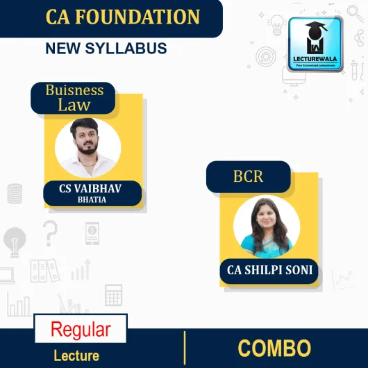 CA Foundation Business Correspondence Reporting And Business Law Regular Course Combo : Video Lecture + Study Material By CA Shilpi Soni & CS Vaibhav Bhatia (For Nov. 2021 & Onwards)