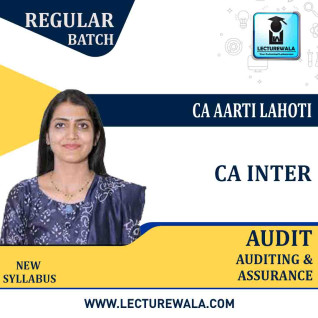 CA Inter Audit And Assurance (1.5 / 3 Views) Regular Course In English : Video Lecture + Study Material By CA Aarti Lahoti (For Nov. 2020, May 2021 & Nov. 2021) CA Inter Audit And Assurance (1.5 / 3 Views) Regular Course In English : Video Lecture + Study Material By CA Aarti Lahoti (For Nov. 2020, May 2021 & Nov. 2021)