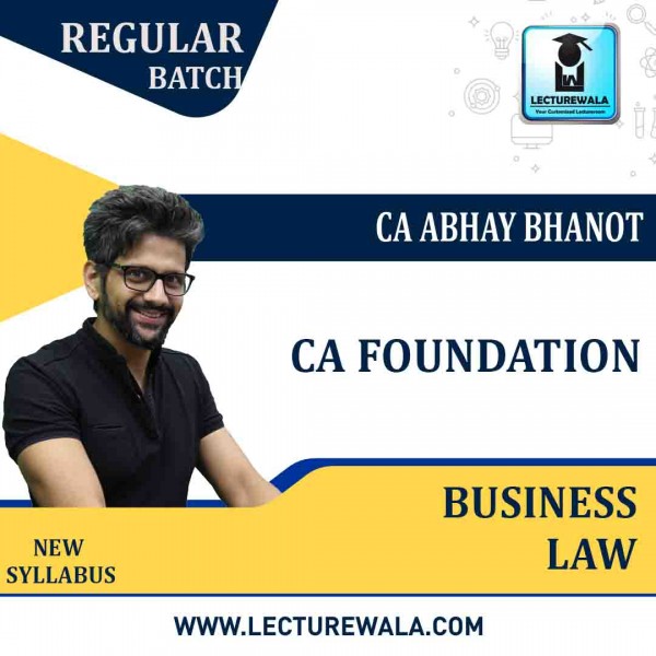 CA Foundation Business Law Regular Course  By CA Abhay Bhanot : Google Drive & Pendrive & Android App.