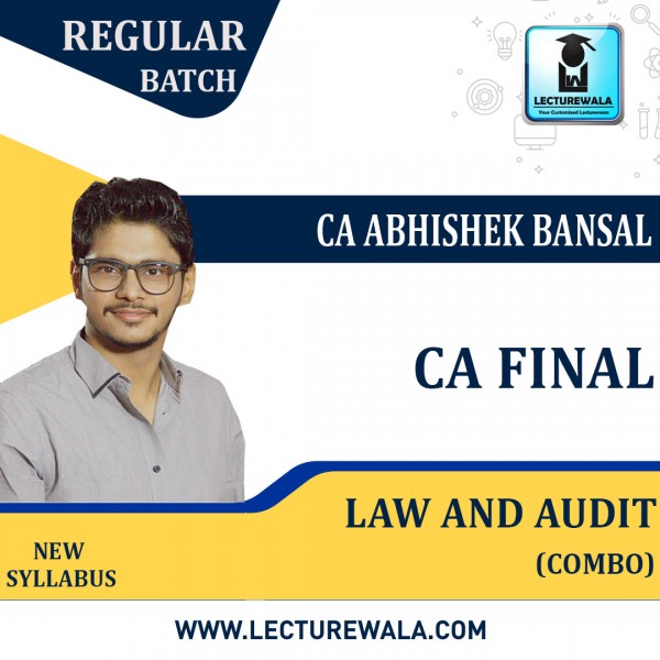 CA Final Audit and Law Combo Full Course By CA Abhishek Bansal : Pendrive/Online classes.