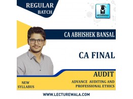 CA Final Audit  Regular Course by CA Abhishek Bansal : Pendrive/Online classes.