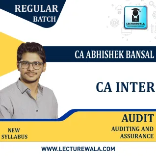 CA inter Auditing & Assurance by CA Abhishek Bansal : Pendrive/Online classes. CA inter Auditing & Assurance by CA Abhishek Bansal : Pendrive/Online classes.