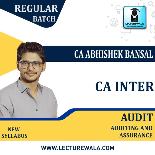 CA inter Auditing & Assurance by CA Abhishek Bansal : Pendrive/Online classes.