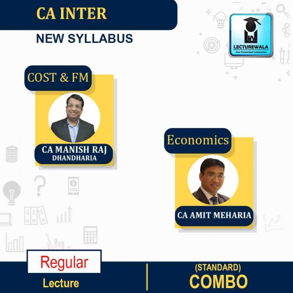 CA Inter/Ipcc Cost, Financial Management (FM) And Economics Regular Course (Standard) : Video Lecture + Study Material By CA Manish Dhandharia And CA Amit Meharia (For May 2021 & Nov. 2021)