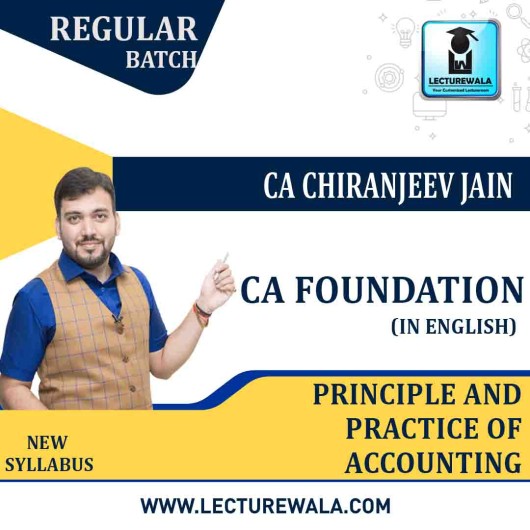 CA Foundation Principle And Practice Of Accounting IN engish  Regular Course By CA Chiranjeev Jain : Pendrive/Online classes.