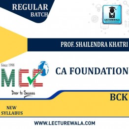 CA Foundation BCK Regular Course : Video Lectures + Study Materials by Mittal Commerce Classes (For May 2022 & Nov 2022)