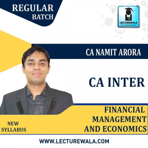 CA Inter FM & Eco Regular Course :By CA Namit Arora : Pen Drive / Online Classes