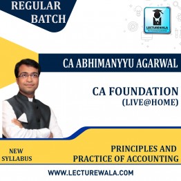 CA Foundation Accounts New Syallabus By Abhimanyyu Agarwal : Online live classes 