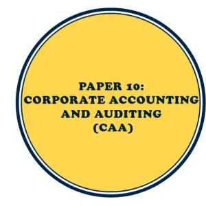 CMA Inter Paper 10: Corporate Accounting and Auditing (CAA)