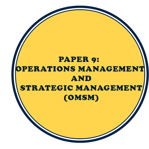 PAPER 9: OPERATIONS MANAGEMENT AND STRATEGIC MANAGEMENT (OMSM)