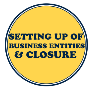 Setting up of Business Entities and Closure