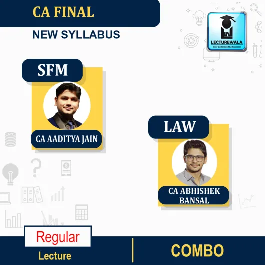 CA Final SFM & LAW Combo Regular Course By CA Aaditya Jain and CA Abhishek Bansal : pen drive & online classes.