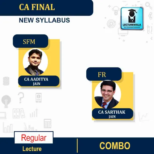 CA Final SFM & FR Regular Course Combo By CA Aaditya Jain and CA Sarthak Jain ; pen drive & online classes.