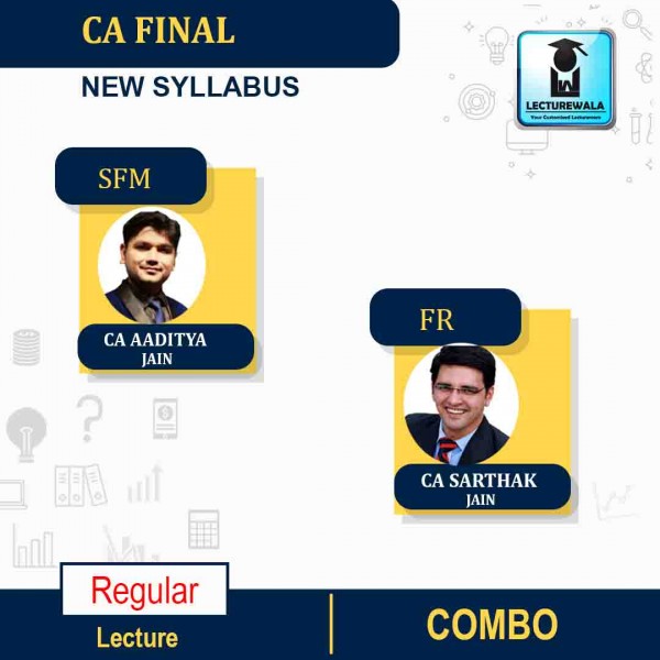 CA Final SFM & FR Regular Course Combo  By CA Aaditya Jain and CA Sarthak Jain ; pen drive  & online classes.