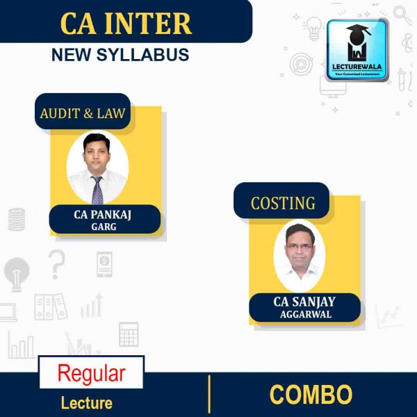 CA Inter Audit and LAW & Costing COMBO  New Syllabus Regular Course  By CA PANKAJ GARG & CA SANJAY AGGARWAL : Pen Drive / Online Classes