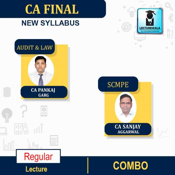 CA Final Audit and Law (Aug. 2021 Batch) & SCMPE (Latest Rec.) Combo  New Syllabus Regular Course By CA Pankaj Garg & CA Sanjay Agarwal  :Pen Drive / Online Classes