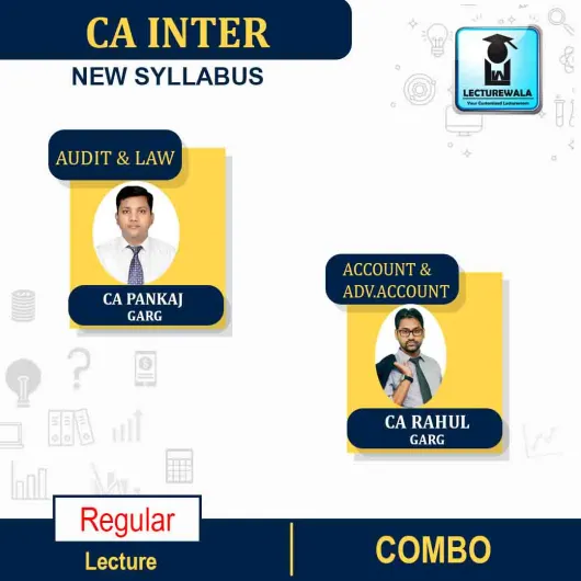 CA Inter Audit and LAW & Adv. Accounts & Accounts COMBO New Syllabus Regular Course By CA PANKAJ GARG & RAHULGARG : Pen Drive / Online Classes