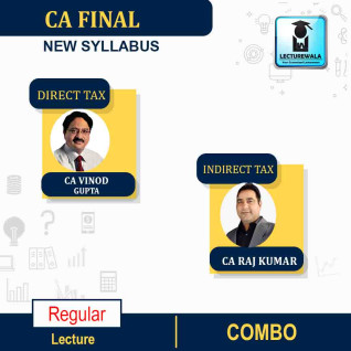 CA Final Direct Tax & Indirect Tax Regular Latest Recording Course By CA Vinod Gupta & CA RajKumar : Pen drive / Online classes.