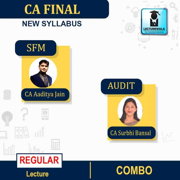 CA Final SFM and AUDIT Combo Regular Course By CA Aaditya Jain and CA Surbhi Bansal  : Pen drive / online classes.