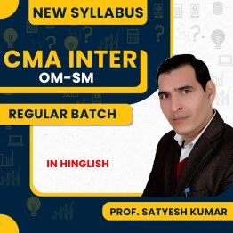 Prof. Satyesh Kumar Operations Management & Strategic Management Regular Online Classes For CMA Inter 