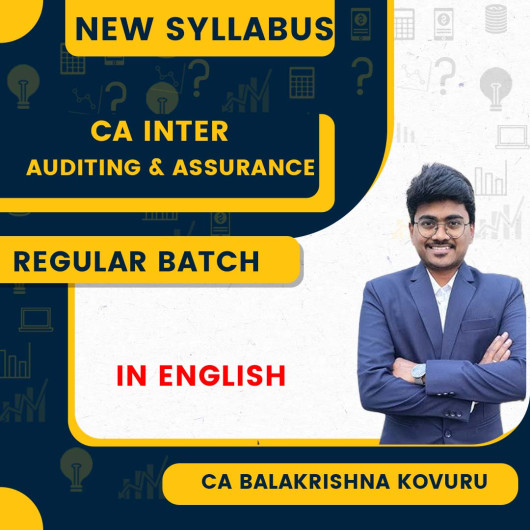 CA Inter Auditing & Assurance Regular Class (English) by CA Balakrishna Kovuru - Latest Recordings CA Inter Auditing & Assurance Regular Class (English) by CA Balakrishna Kovuru - Latest Recordings