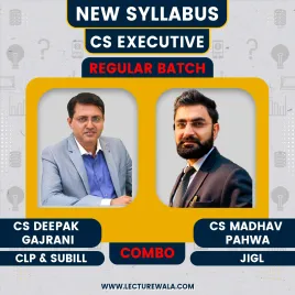 CS Executive Company Law + Setting up of Business + JIGL New Syllabus COMBO GROUP 1 Laws paper : Video Lecture + Study Material by CS Deepak Gajrani &amp; CS Madhav Pahwa 