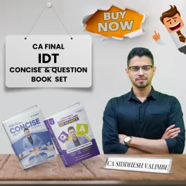 CA Final IDT Books For Nov26 Onwards By CA Siddhesh Valimbe 