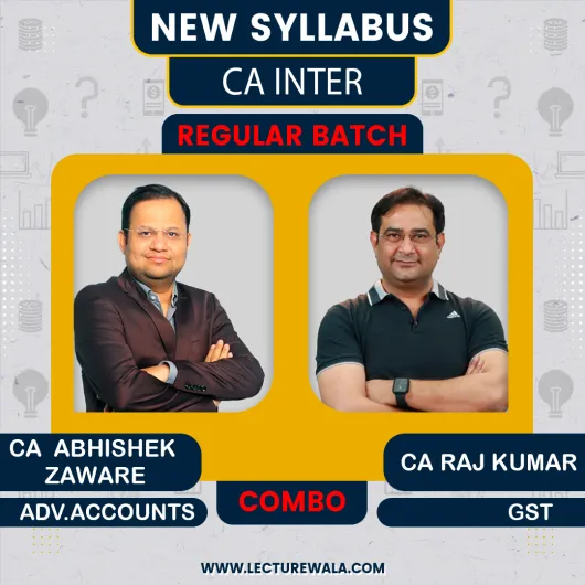 Ca Inter New Syllabus Adv Acc And Gst Regular Combo By Ca Abhishek Zaware And Ca Raj Kumar For ( Sep 2026 & Jan 2027 )