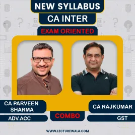 Ca Inter New New Syllabus Adv Account And Gst Fast Track Combo By Ca Parveen Sharma And Ca Rajkumar For Sept 2026 &amp; Jan 2027