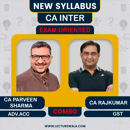 Ca Inter New New Syllabus Adv Account And Gst Fast Track Combo By Ca Parveen Sharma And Ca Rajkumar For Sept 2026 & Jan 2027