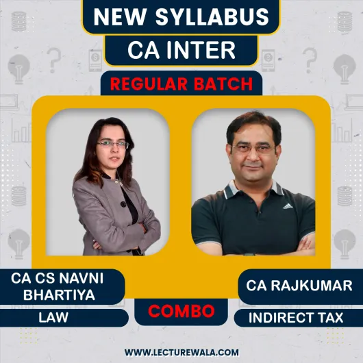 CA INTER NEW SYLLABUS Law And Gst Regular Combo By Ca Cs Navni Bhartiya And Ca Rajkumar For Sep 2026 & JAn 2027