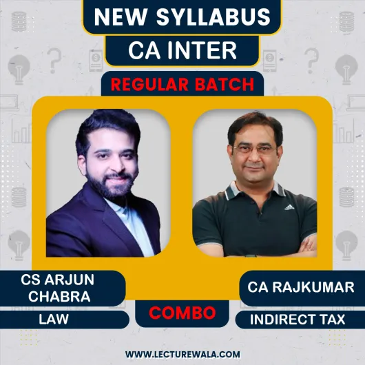 CA INTER NEW SYLLABUS Law And Gst Regular Combo By Cma Arjun Chabra And Ca Raj Kumar Sep 2026 & Jan 2027