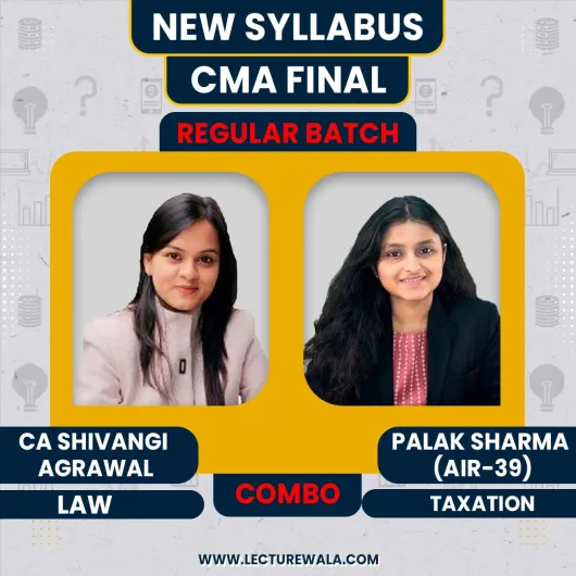 CA Shivangi Agrawal Business Laws & Palak Sharma SCM Regular Combo Batch For CMA Final CA Shivangi Agrawal Business Laws & Palak Sharma SCM Regular Combo Batch For CMA Final