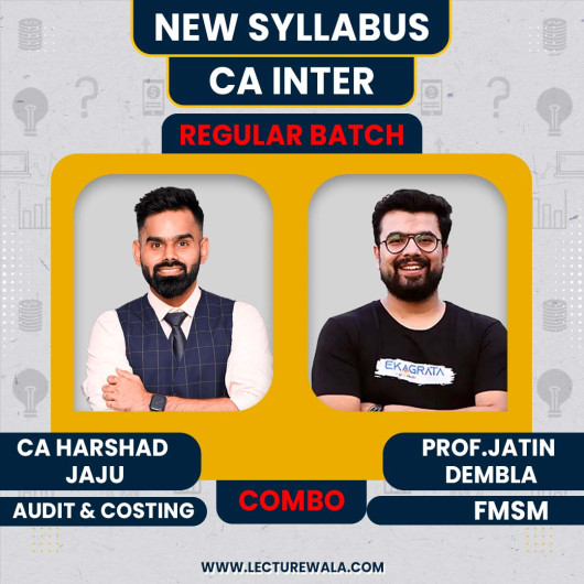 CA Inter Regular Group 2 COMBO for May & Sept. 2026 by CA Harshad Jaju & Prof.Jatin Dembla