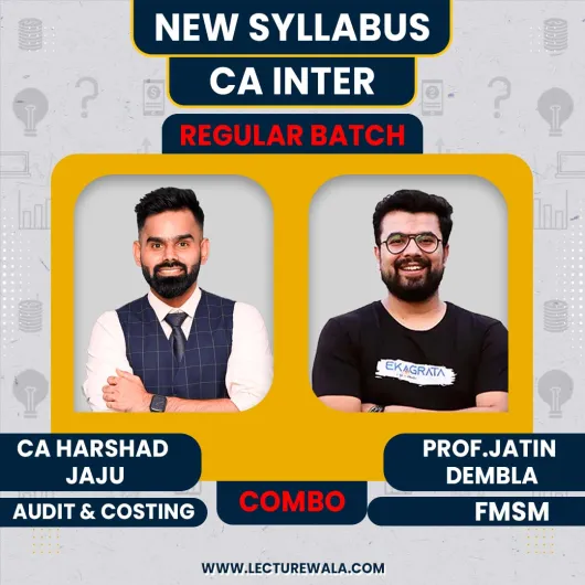 CA Inter Regular Group 2 COMBO for May & Sept. 2026 by CA Harshad Jaju & Prof.Jatin Dembla