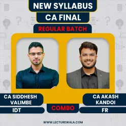 CA Aakash Kandoi Financial Reporting & CA Siddhesh Valimbe Indirect Tax Laws Regular Combo Online Classes For CA Final May 27 & onwards