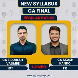 CA Aakash Kandoi Financial Reporting &amp; CA Siddhesh Valimbe Indirect Tax Laws Regular Combo Online Classes For CA Final