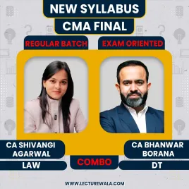 CA Bhanwar Borana Direct Tax Exam-Oriented &amp; CA Shivangi Agarwal Corporate &amp; Economic Laws Regular Batch For CMA Final Full English