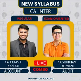CA Inter new syllabus Advanced Accounts (Regular Batch) &amp; Auditing &amp; Ethics (Fastrack Batch) For May 26 &amp; onwards