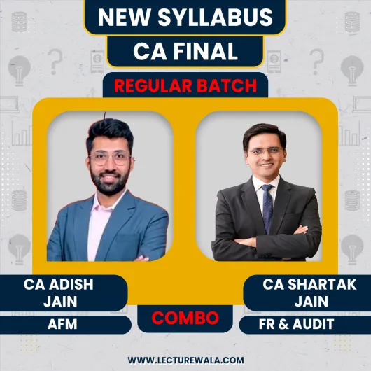 CA Sarthak Jain FR-Audit & CA Adish Jain AFM Combo Regular Online Classes For CA Final: Google Drive & Pen Drive Classes.