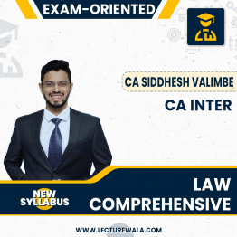 CA Inter Law Comprehensive Coverage Batch (Exam Oriented) By CA Siddhesh Valimbe : Pen Drive / Online Classes