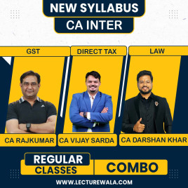 CA INTER NEW SYLLABUS DT CA VIJAY SARDA IDT CA RAJ KUMAR LAW CA DARSHAN KHAR BY For ( Sep 2026 &amp; Jan 2027 )