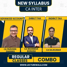 CA INTER GROUP 1 Adv ACC. DT &amp; GST New Syllabus Regular Combo BY ADV ACC - CA Parveen Sharma , DT - CA BHANWAR BORANA , GST - CA RAJKUMAR For CA Inter 