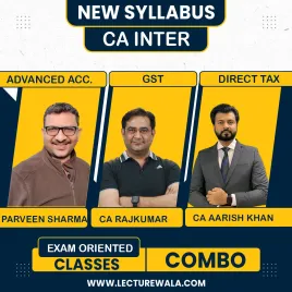 CA Inter New Syllabus Account |Dt |And Gst Fast Track Exam Oriented Batch By Ca Parveen Sharma , Ca Aarish Khan And Ca Raj Kumar For Sep 2026 &amp; Jan 2027