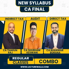 CA Final Taxation &amp; And Audit Regular Batch By CA Bhanwar Borana &amp; CA Tharun Raj &amp; CA Shubham Keswani : Online Classes
